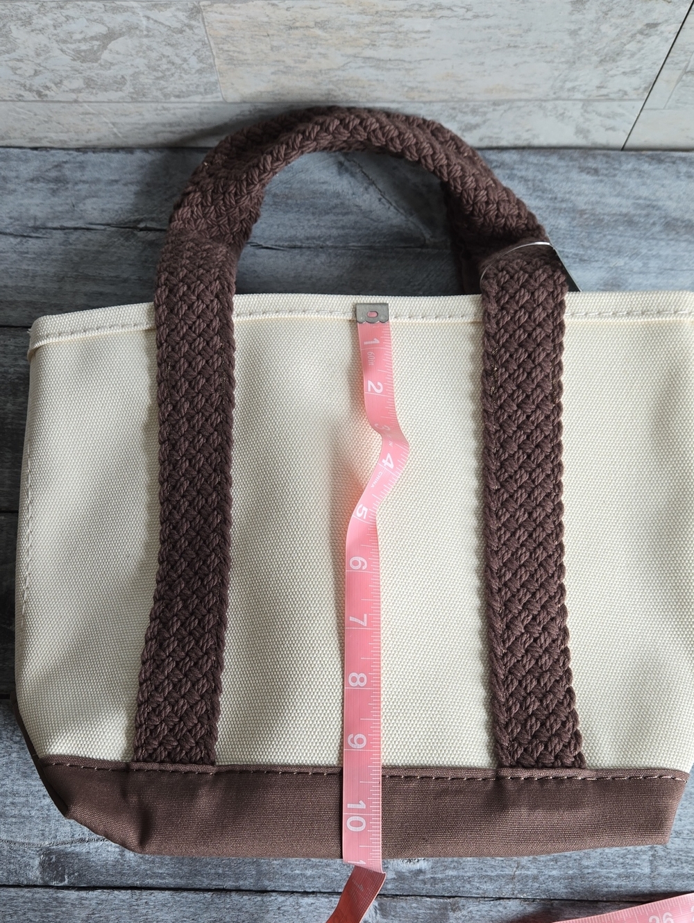 NWT L.L. Bean Japan Boat And Tote Edition Web Handle Bag Canvas Brown Small - Picture 9 of 9